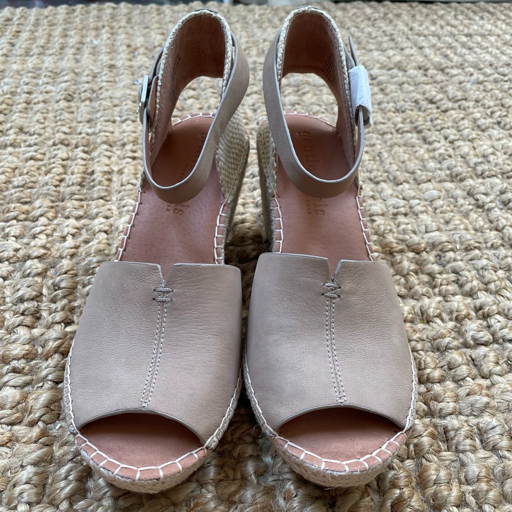 Gentle Souls Espadrille Strap Platform Wedge Sandals size 9 - Picture 5 of 11